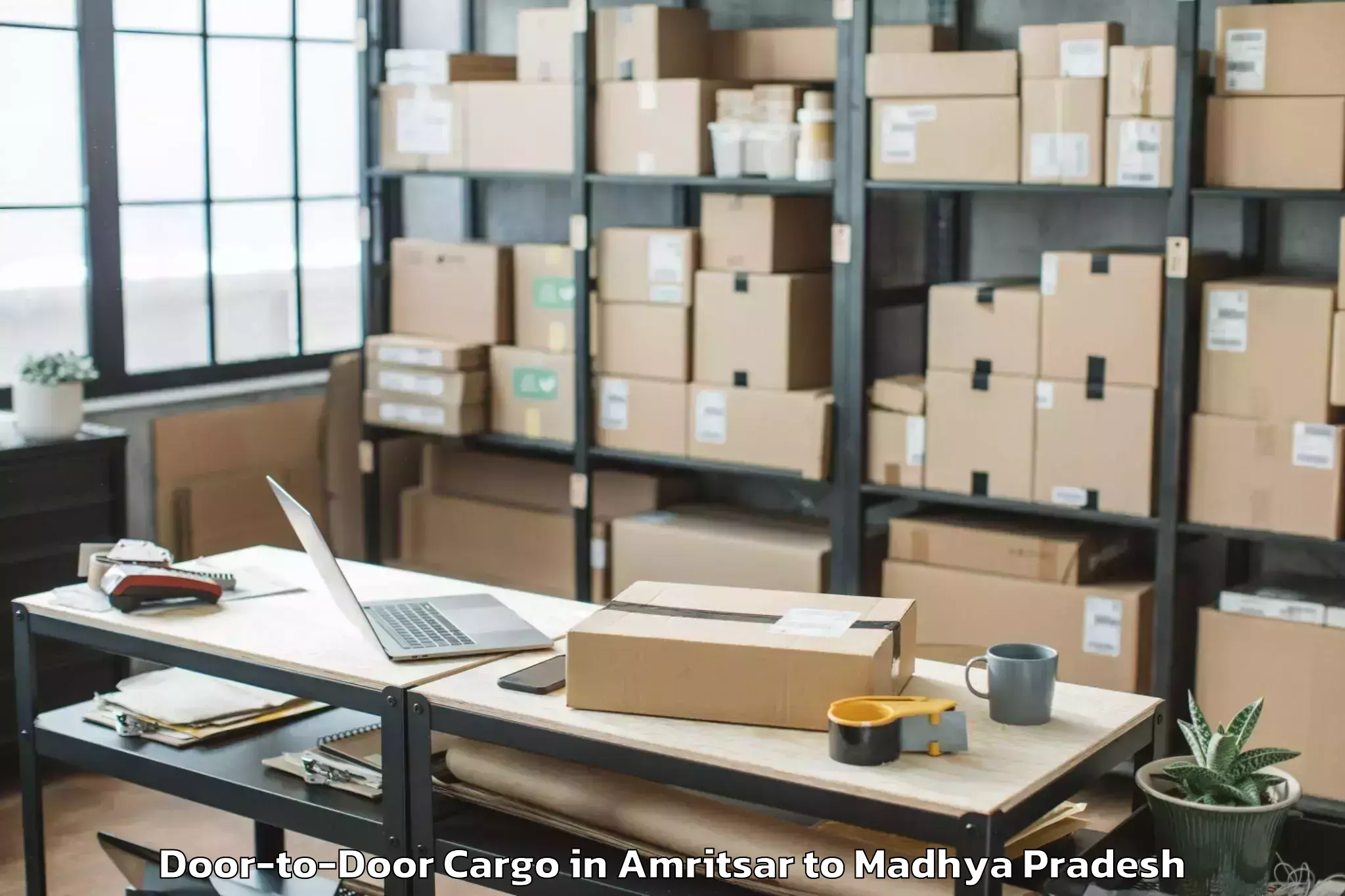 Reliable Amritsar to Mahidpur Door To Door Cargo